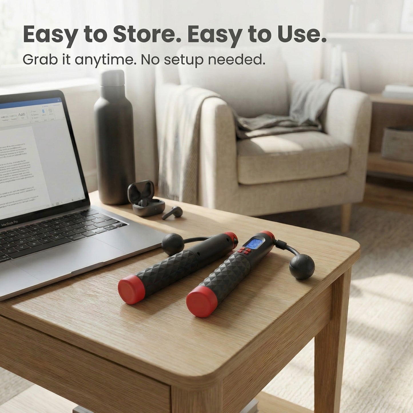 JumpIQ™ Smart Cordless Jump Rope — Track Every Jump, Max Every Burn